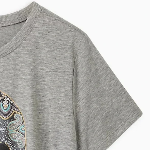 ⭐️SOLD⭐️🆕🤍💀TORRID Medallion Skull Vintage Tee- NWT💀🤍 - Picture 4 of 7